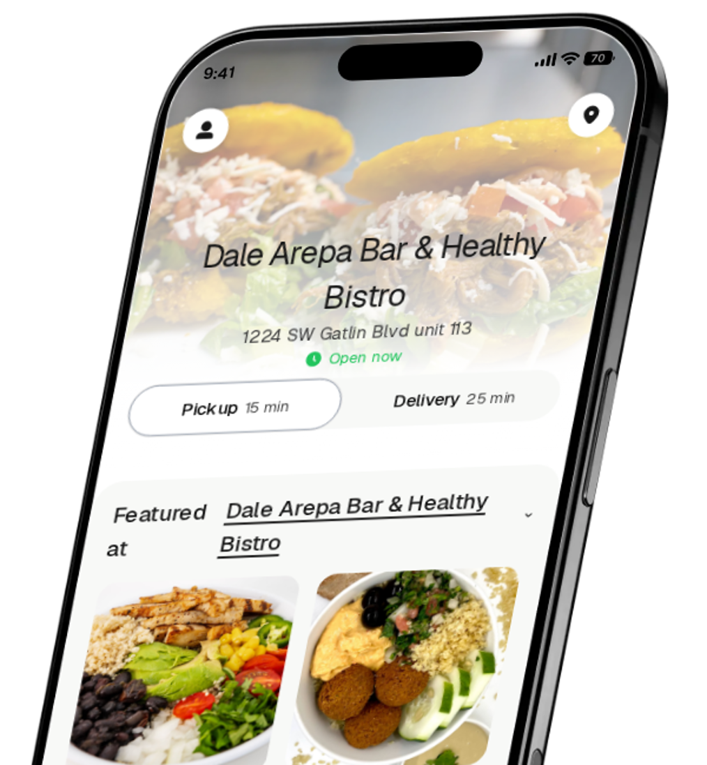 Dale Arepa Bar & Healthy Bistro app preview